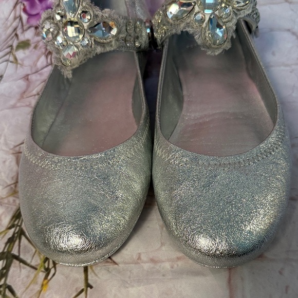 Tory Burch Adjustable Mary Jane Ballet Flats with Rhinestone Detail - Picture 9 of 13